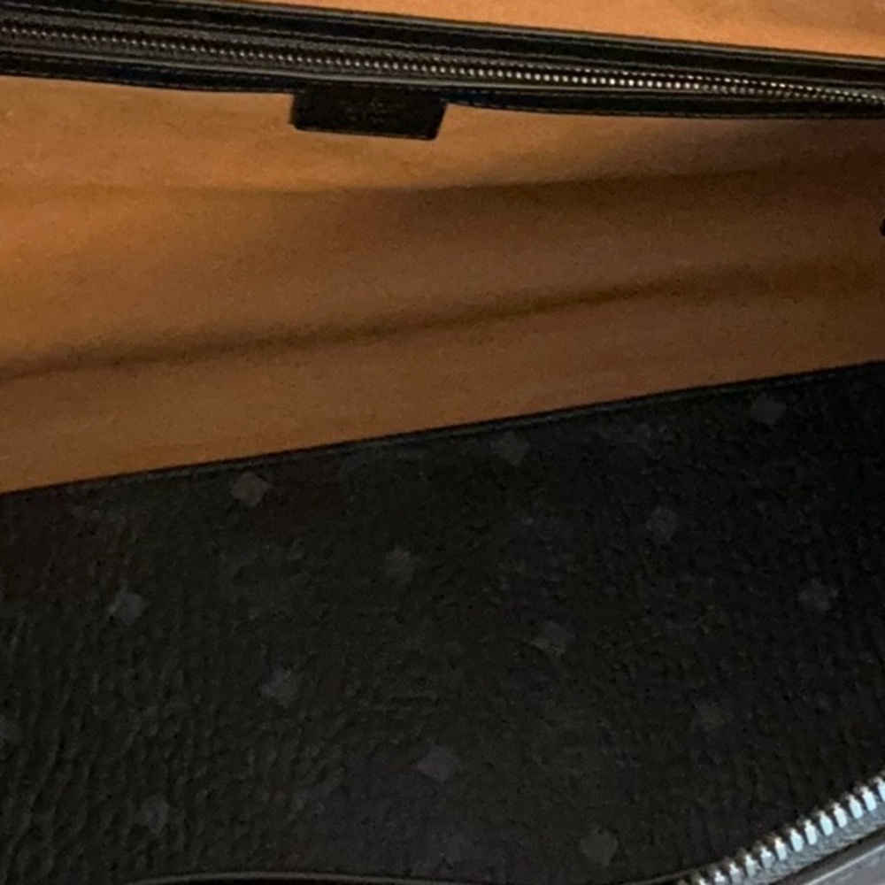 MCM Black Ottomar Weekender Duffel Bag Luxurious Travel Essential - Picture 11 of 12
